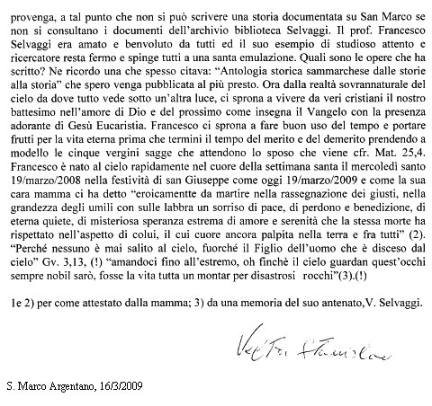 in memoria prof. Selvaggi